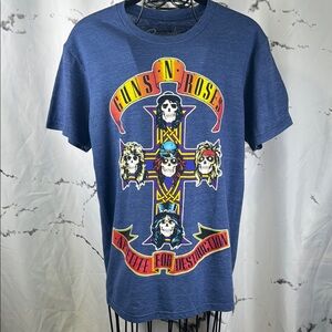 Guns N Roses Graphic T-Shirt Appetite for Destruction Crew Neck Short Sleeve